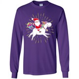 Unicorn And Santa Christmas - Long Sleeve T-Shirt