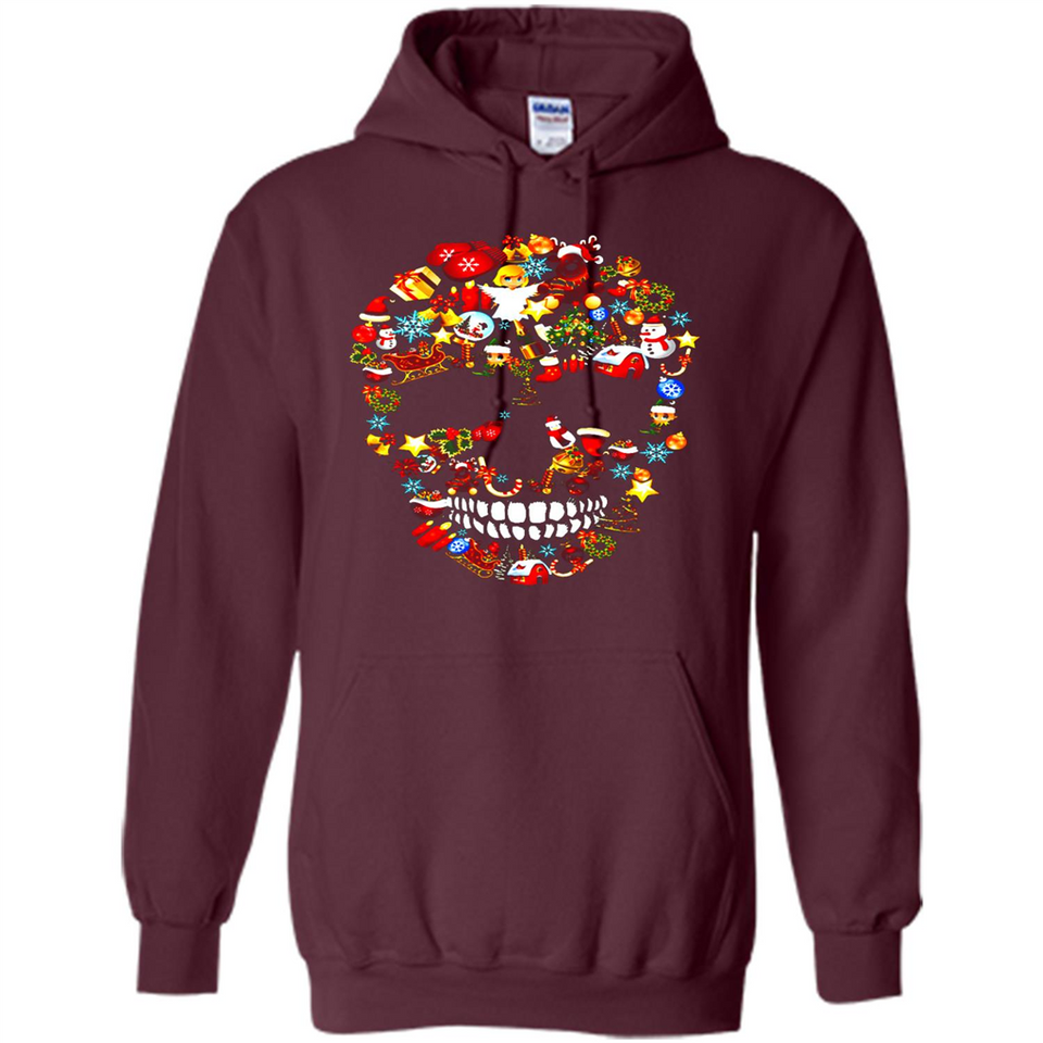 Skull Christmas Decorations Merry Xmas T-Shirt - Hoodie