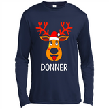 Donner Reindeer Santa Claus Funny Xmas Holiday T-Shirt - Canvas Long Sleeve T-Shirt
