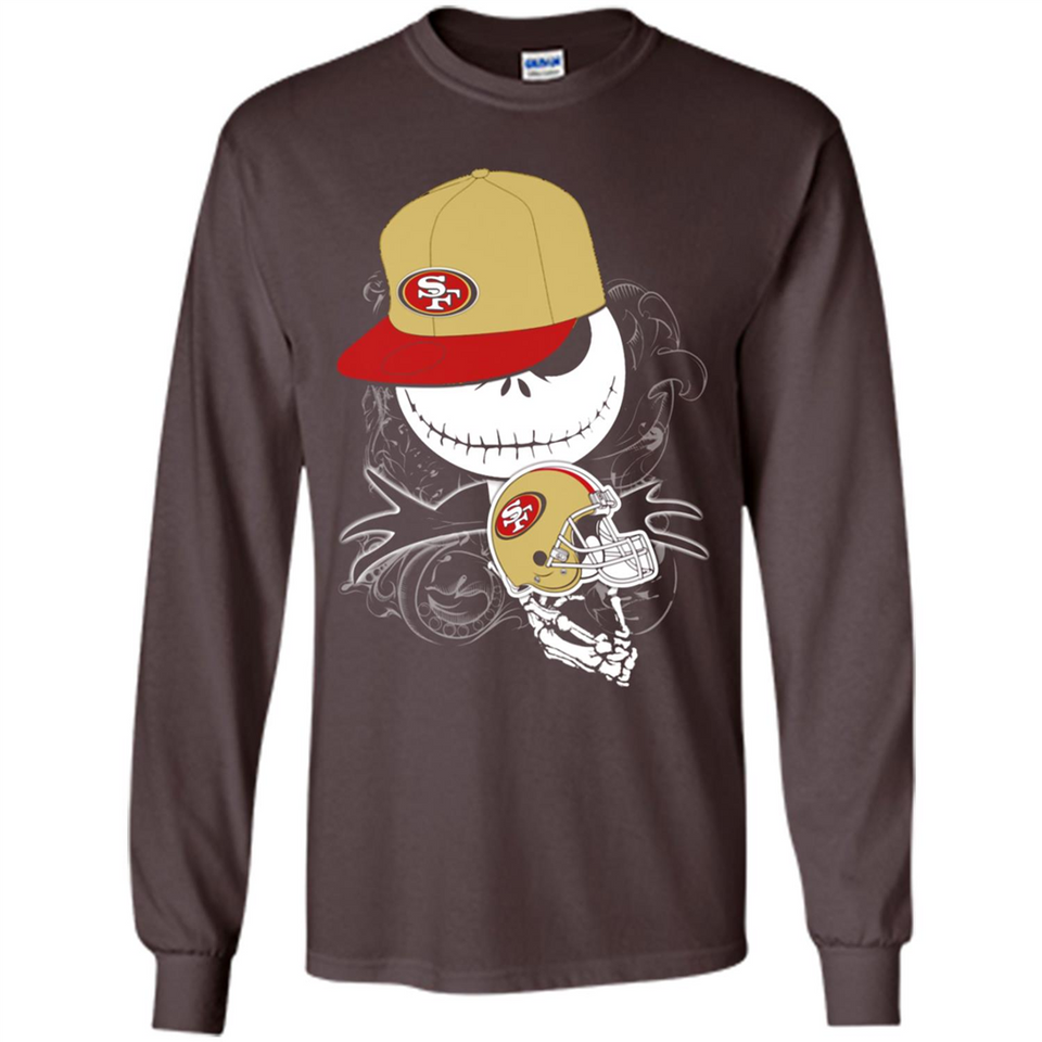 Jack Skellington The Nightmare Before Christmas-49ers Football - Long Sleeve T-Shirt