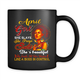 April Girl She Slays She Prays Beautiful Birthday PINGPONG