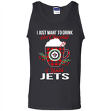 I Just Want To Drink Hot Chocolate & Watch Winnipeg Jets Ugly Christmas Sweater PINGPONG