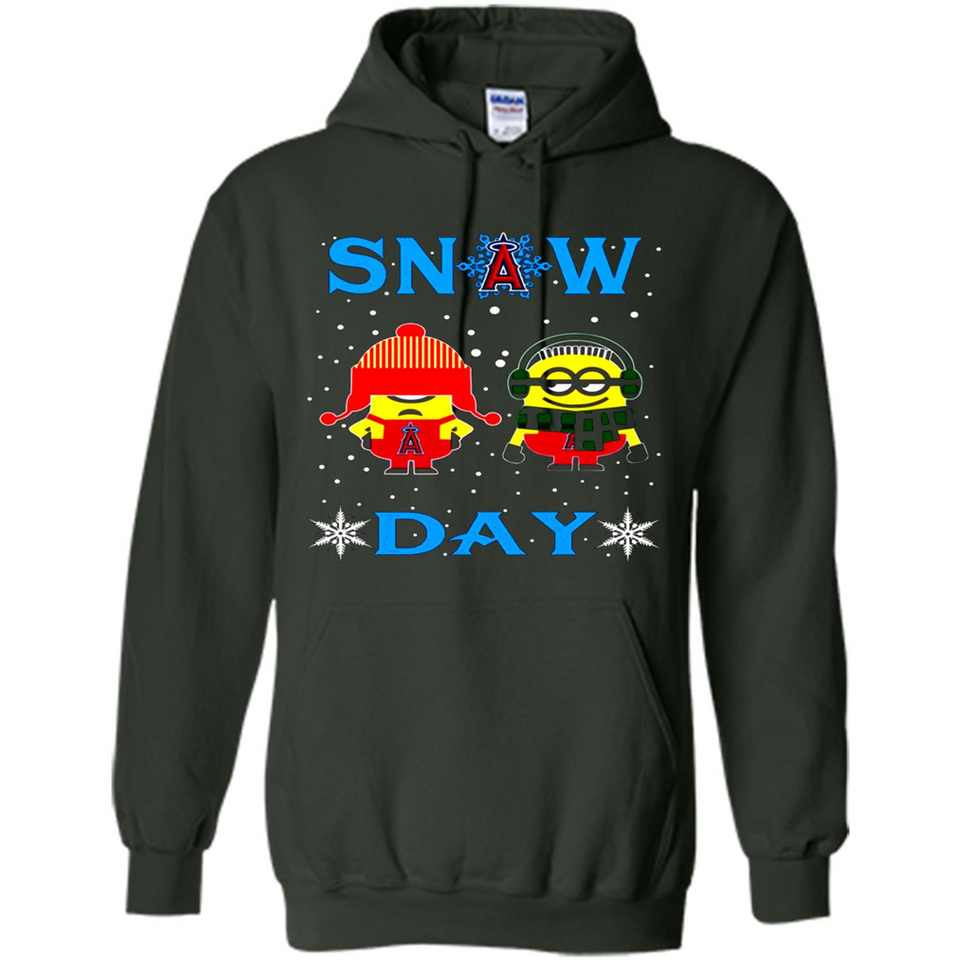 Snow Day Shirt For Los Angeles Angels Vs Minion Fans pingpong
