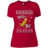 Rick and Morty Pickle Rick Ugly Christmas Sweater - Ladies' Boyfriend T-Shirt