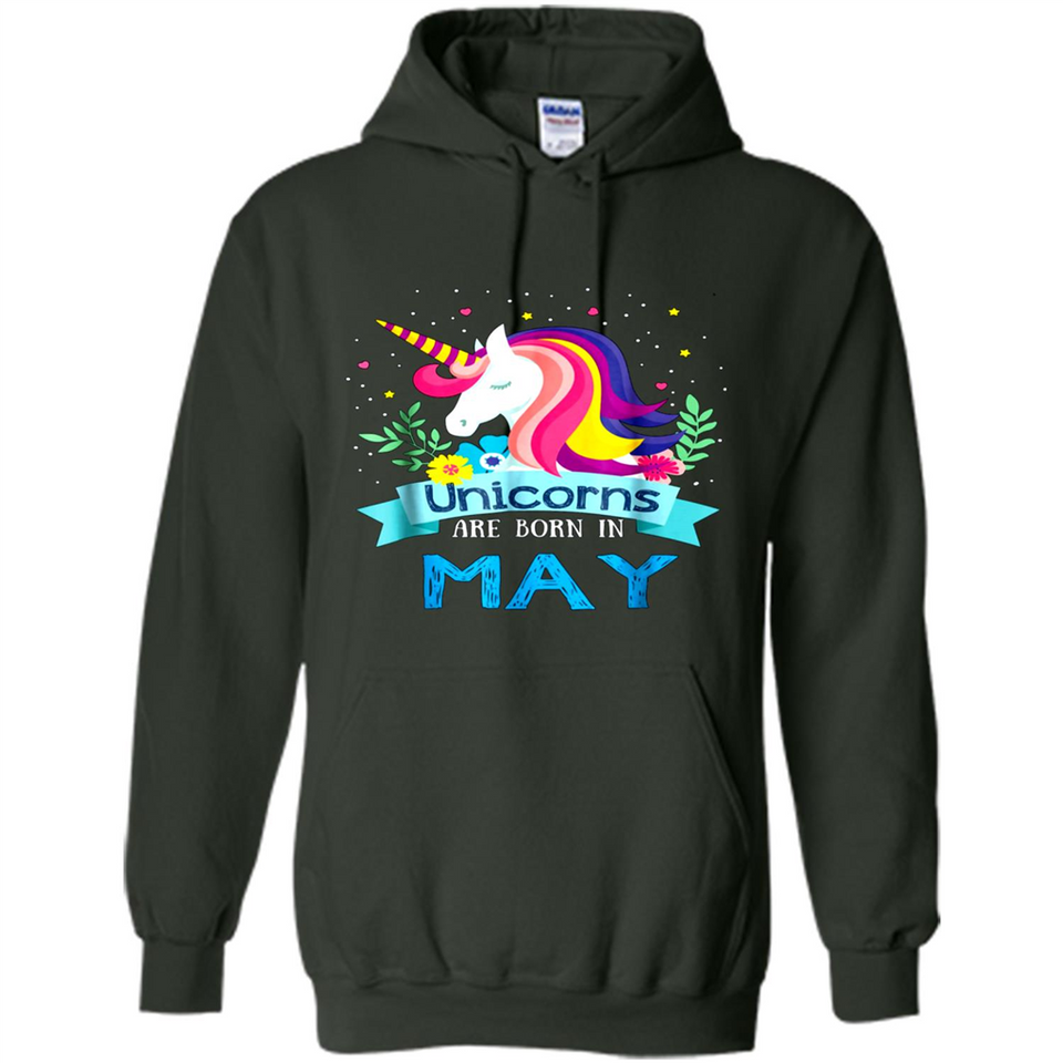 Unicorns are born in May Birthday Rainbow Gift Ladies Custom