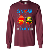 Snow Day Shirt For Calgary Flames Vs Minion Fans pingpong