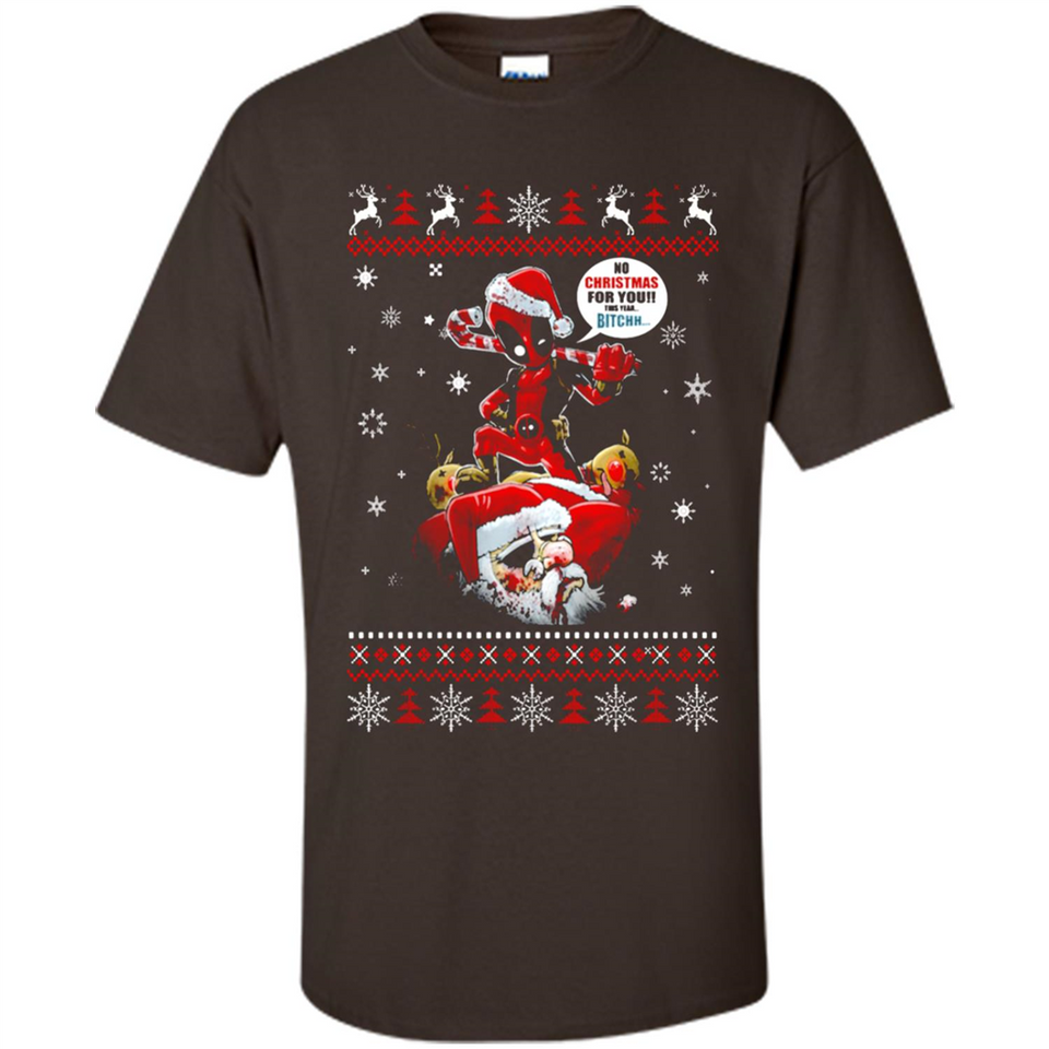 No Christmas for You – Deadpool Santa Claus Ugly Sweater - Shirt