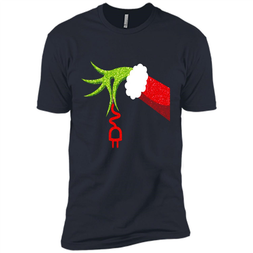 Funny Grinch Hand Holding Electrician Ornament Christmas PING PONG