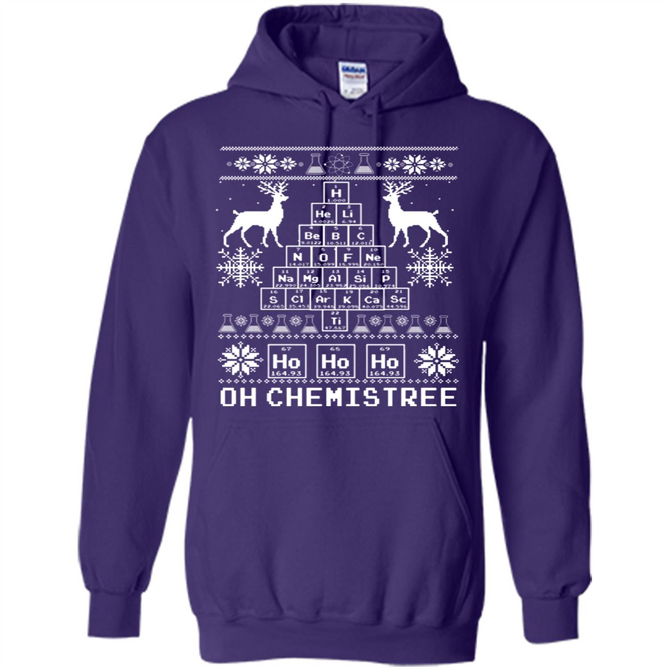 Oh Chemistry Tree Ugly Christmas Sweater - Hoodie