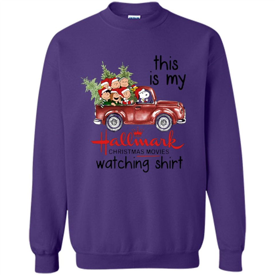 Snoopy This Is My Hallmark Christmas Movies Watching T-Shirt - Sweatshirt