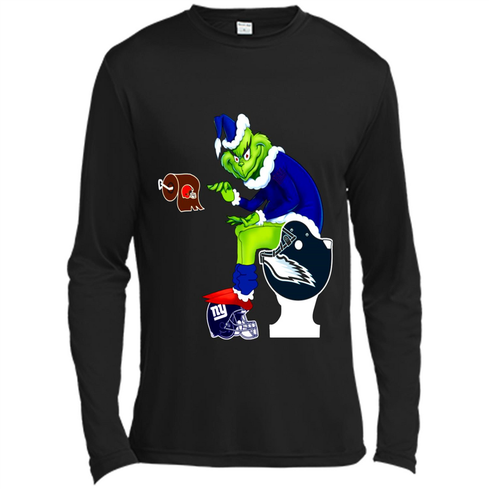 New York Giants Toilet Grinch Santa Claus Football Fan PINGPONG