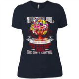 November Girl Flower - Ladies' Boyfriend T-Shirt