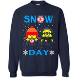 Snow Day Shirt For Boston Red Sox Vs Minion Fans pingpong