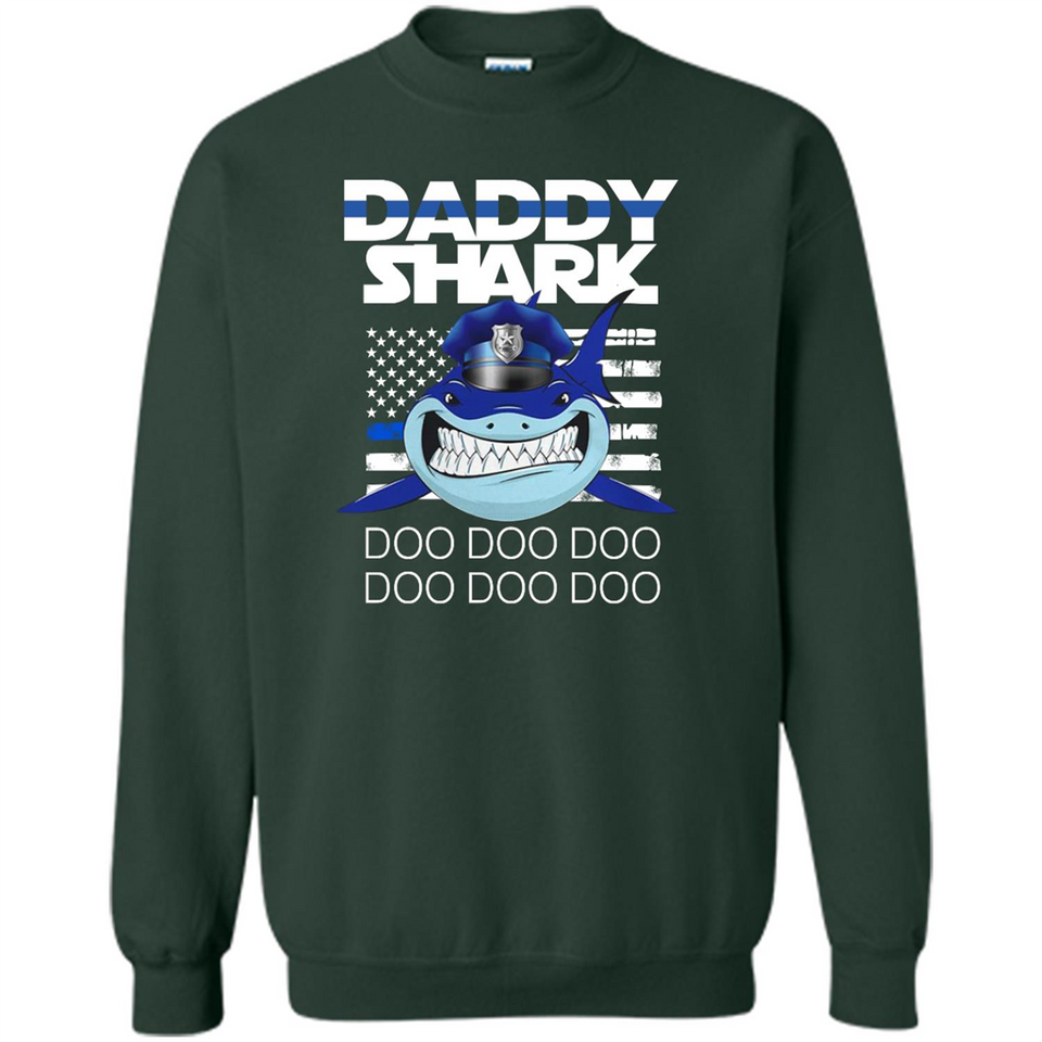 Police Daddy Shark Blue Line Tee