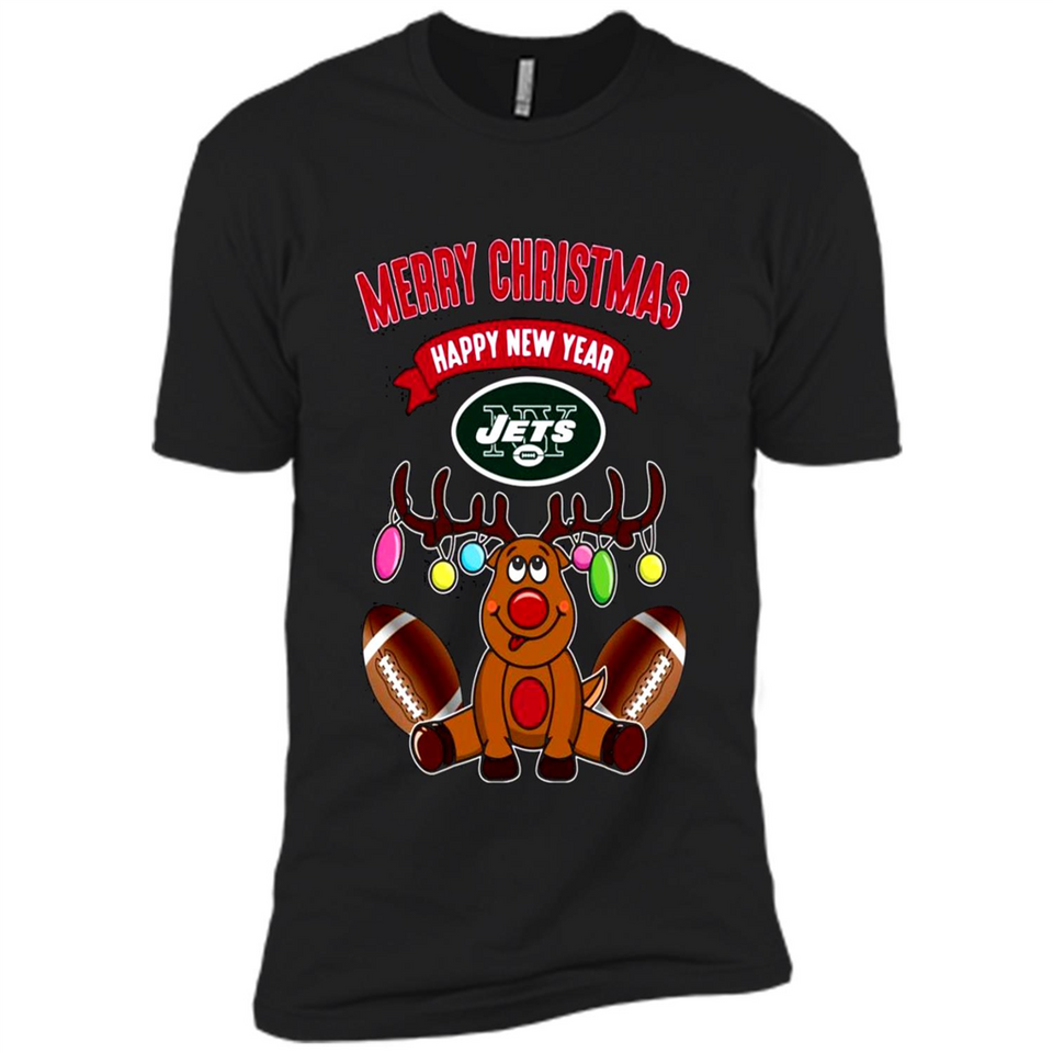 New York Jets NFL Reindeer Funny Merry Christmas And Happy New Year