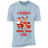 Never Underestimate An April Woman Watches Hallmark Movies Sweatshirt PINGPONG