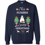 This Plumber Loves Christmas Tree Shirt with Snowman