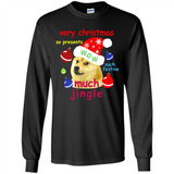 Christmas Doge Meme Shirts Funny Santa Shiba Inu Dog - Long Sleeve T-Shirt