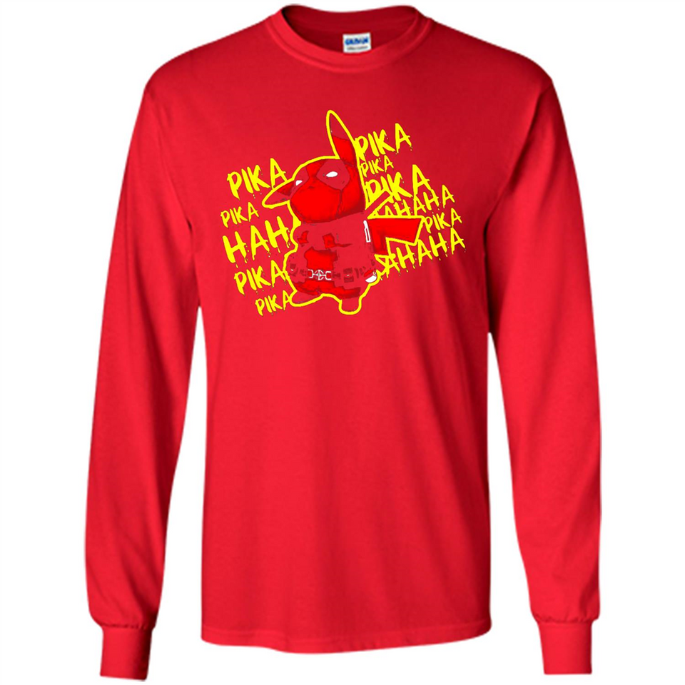 Pikachu Deadpool T-Shirt PINGPONG - Long Sleeve T-Shirt