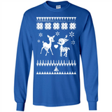 Rudolph and Clarice Ugly Christmas Sweater - Long Sleeve T-Shirt