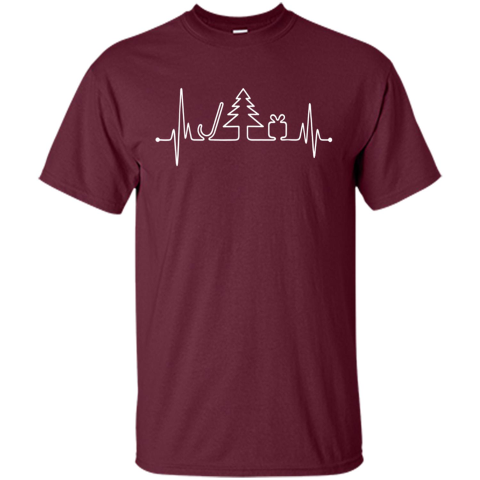 Heartbeat Christmas Tree T-shirt Funny Xmas Costume