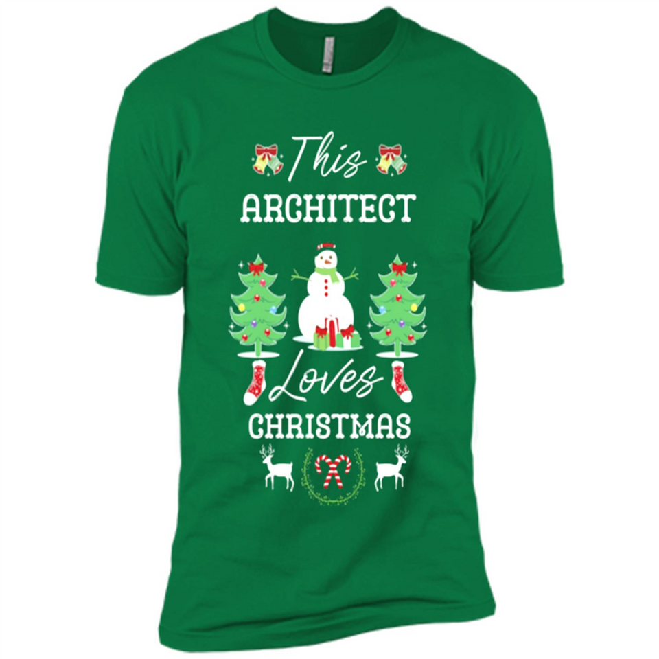 This Architect Loves Christmas Tree Shirt with Snowman
