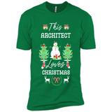 This Architect Loves Christmas Tree Shirt with Snowman