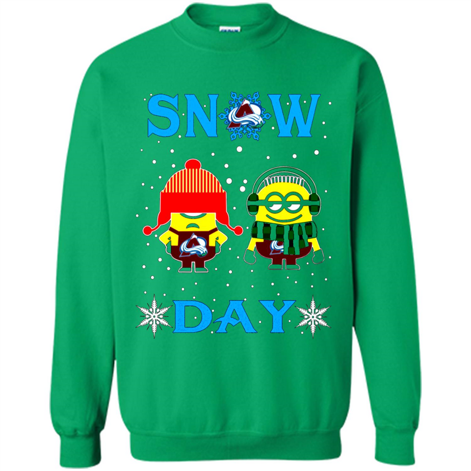 Snow Day Shirt For Colorado Avalanche Vs Minion Fans pingpong