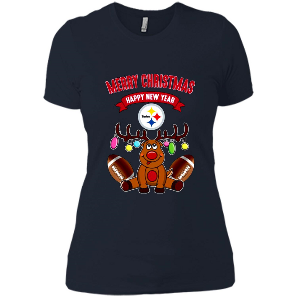 Pittsburgh Steelers NFL Reindeer Funny Merry Christmas And Happy New Year
