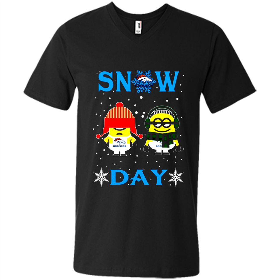 Snow Day Shirt For Denver Broncos Vs Minion Fans pingpong