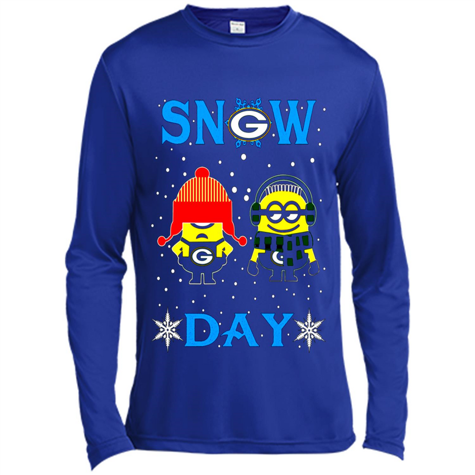Snow Day Shirt For Green Bay Packers Vs Minion Fans pingpong