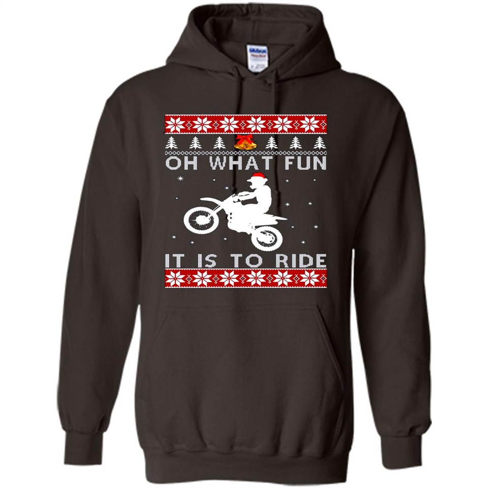 Motocross oh what fun it is to ride Christmas sweater PINGPONG