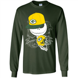 Jack Skellington The Nightmare Before Christmas-Packers Football - Long Sleeve T-Shirt