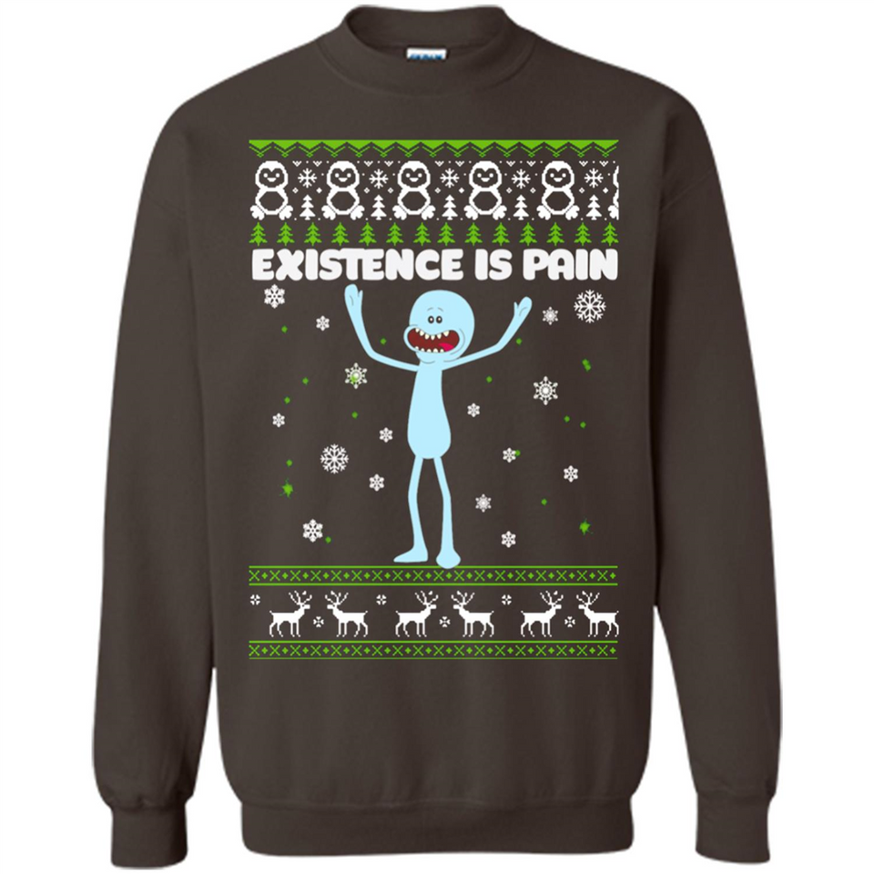 Mr Meeseeks Xistence Is Pain Ugly Christmas - Sweatshirt