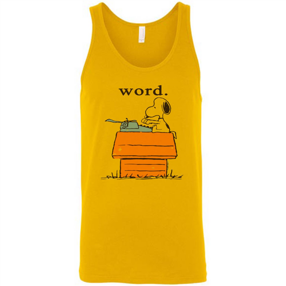 Snoopy Word - Canvas Unisex Tank