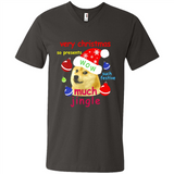 Christmas Doge Meme Shirts Funny Santa Shiba Inu Dog - Men's V-Neck