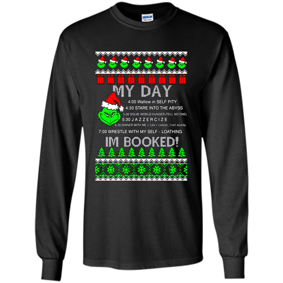 Mr Grinch my day I’m booked Christmas sweater PINGPONG