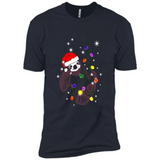 Cute Christmas Choloepus Sloth Santa Led Light Mug - Premium Short Sleeve T-Shirt