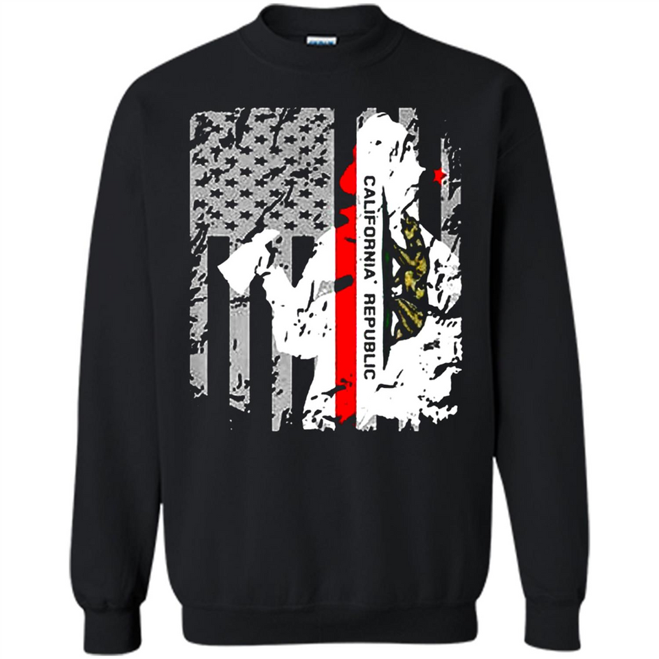 Paradise California Firefighter Thin Red Line Funds Youth T-Shirt PINGPONG - Sweatshirt