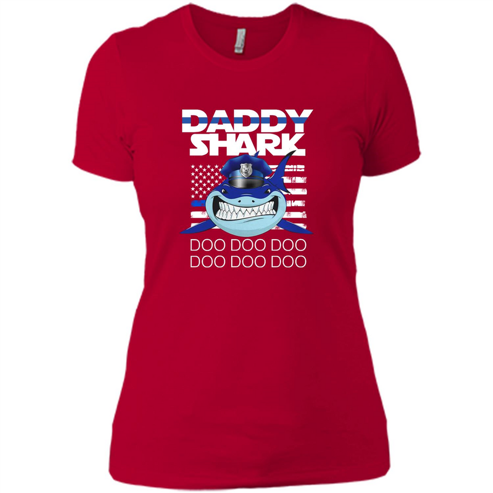 Police Daddy Shark Blue Line Tee