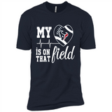 Houston Texans Football My Heart is on that Field - Premium Short Sleeve T-Shirt