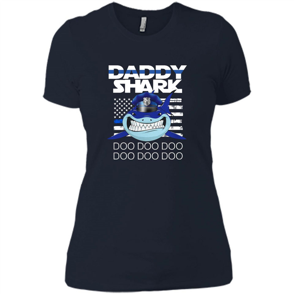 Police Daddy Shark Blue Line Tee