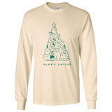 Merry Catmas Funny Cat Christmas Tree Sweatshirt - Long Sleeve T-Shirt