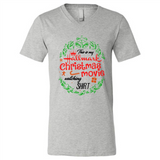 This is My Hallmark-Christmas Movies Watching Sporty T-Shirt - Canvas Unisex V-Neck
