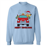Merry Truck-Mas Christmas Fire Truck Cute Reindeer Sporty - Sweatshirt