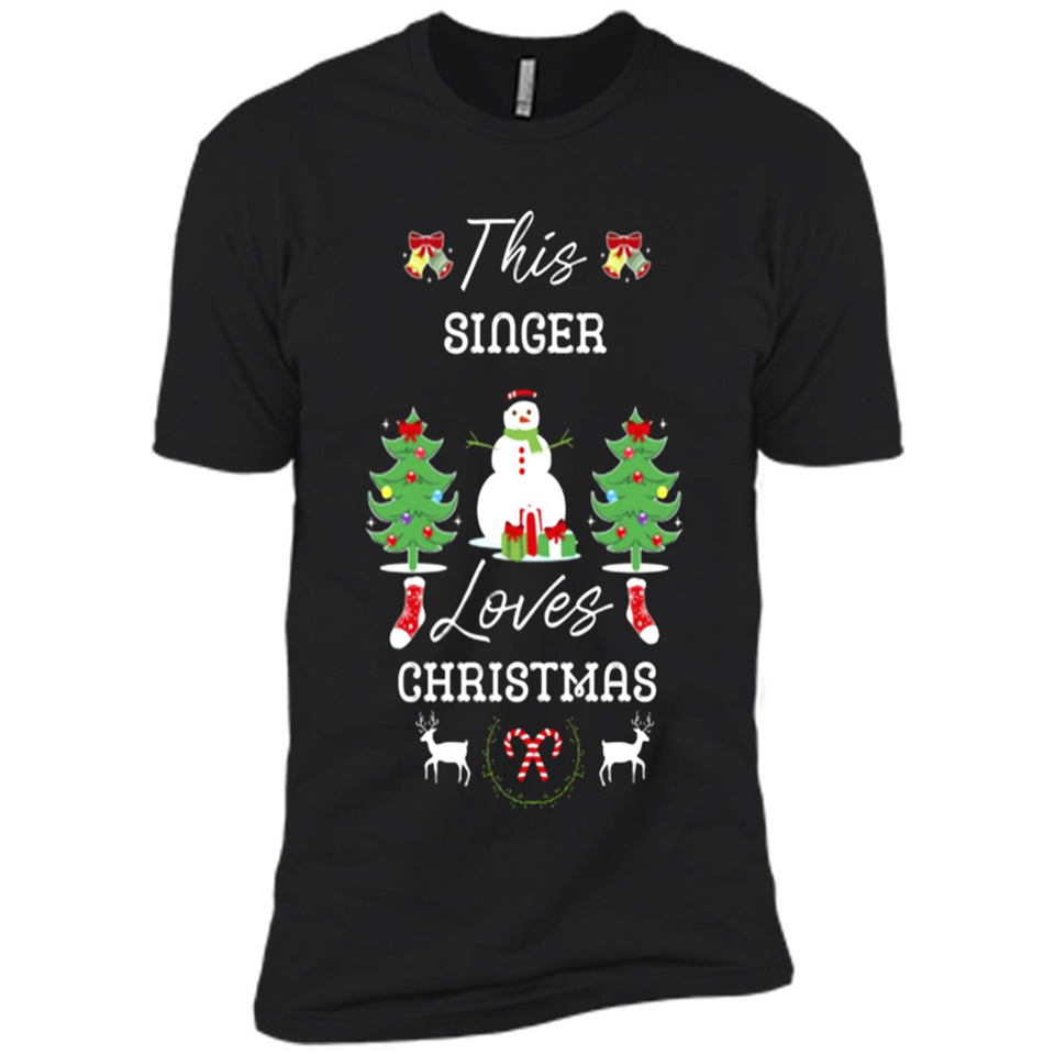 This Singer Loves Christmas Tree Shirt with Snowman