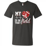 Stanford Cardinal Football My Heart is on that Field - Men's V-Neck
