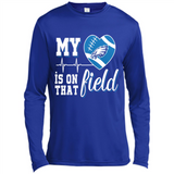 Philadelphia Eagles Football My Heart is on that Field - Canvas Long Sleeve T-Shirt