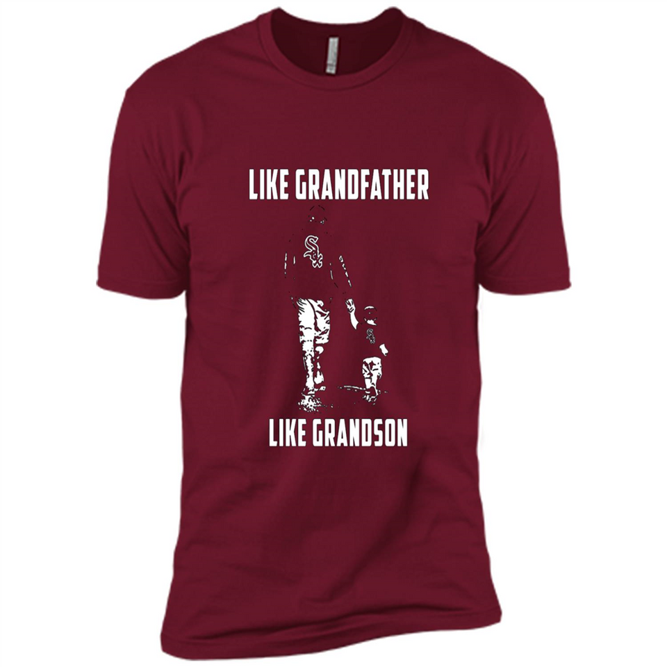 Chicago White Sox GrandFather Like GrandSon - Premium Short Sleeve T-Shirt