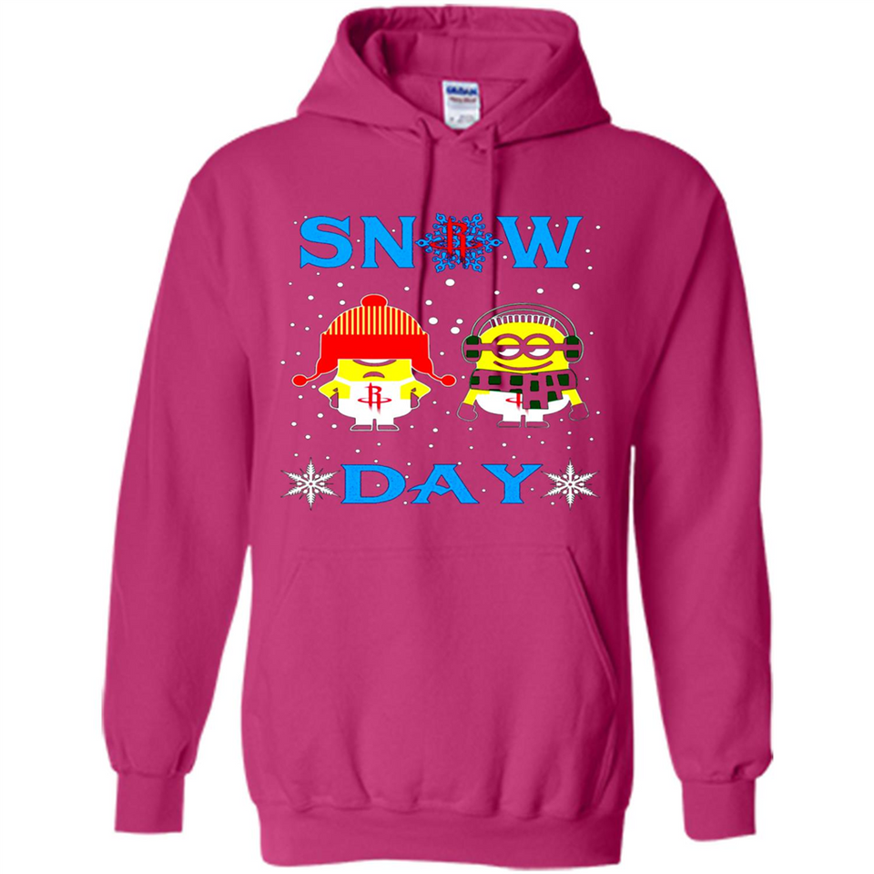 Snow Day Shirt For Houston Rockets Vs Minion Fans pingpong